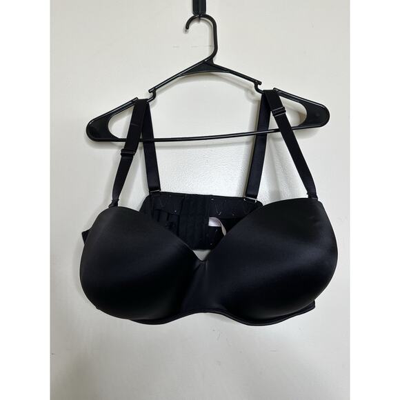 Cacique Size 46DD Modern Collection Boost Multi-way Black Strapless Bra Push-up - Picture 1 of 8